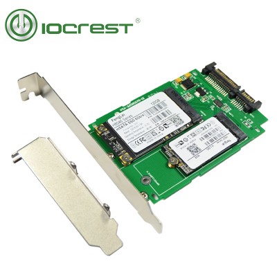 IOCREST M.2 (NGFF) & mSATA SSD TO SATA III Card