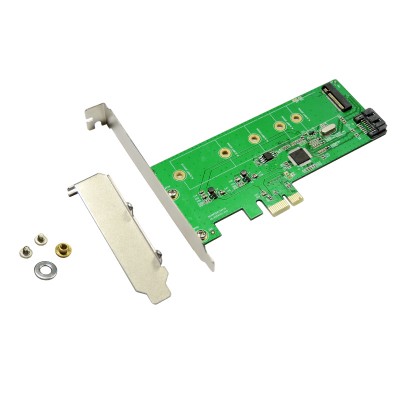 1 port SATA6G(HDD/SSD)+PCIe TO M.2(NGFF),Marvell 88SE9120 Chipset